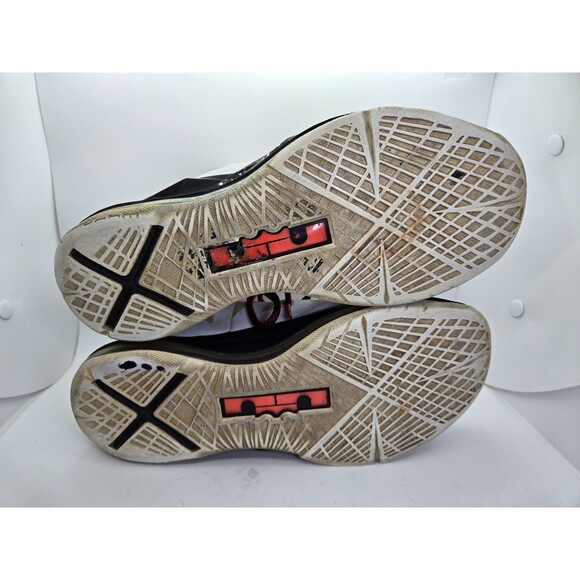 Nike LeBron 10 X Heat Home Basketball Shoes Men\'s 9 White Red Athletic Sneakers main image 6